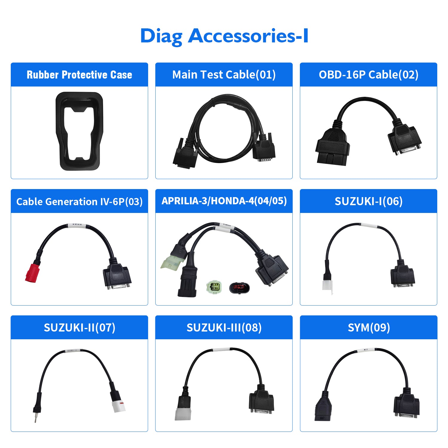 เครื่องอ่านโค้ดวินิจฉัยเครื่องสแกนรถจักรยานยนต์ OBD JDiag M100 สำหรับ Honda Kawasaki Yamaha Suzuki 